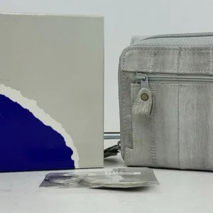 Lee Sands Eel Skin Organizer Clutch w/ Credit Card & Checkbook Holder, Key Chain