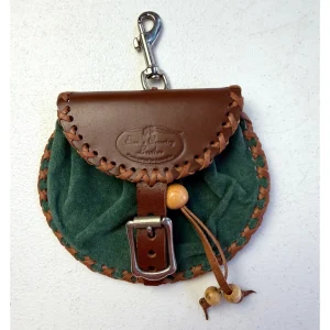 Emi Country Leather Green Suede Pouch Brown Handcrafted Belt Bag Australia Small